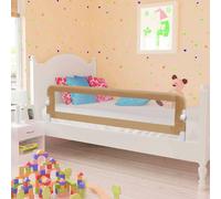 vidaXL Toddler Safety Bed Rail Taupe 150x42cm Polyester Kids Nursery Rail