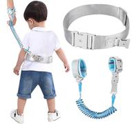 Toddler Safety Harness - Adjustable with Reflective Wrist Strap & Lock - Walking Belt for Kids 1-4 Years - Blue
