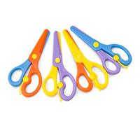 Toddler Safety Scissors - 4 PCS Blunt Tip Preschool Training Shears for Kids & Children, Anti-Pinch Design Helps Improve Hand-Eye Coordination | Art Supplies
