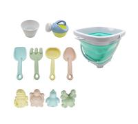 Toddler Sand Toy Beach Set With Bucket Watering Can Shovel Sea Fish Molds For Building Creative Castles Toy 11pcs Play Set