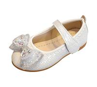 Toddler Sandals Girls Princess Fancy Dress Up Party Shoes 2-7 Years Little Girls Sandals With Bowknot Non-Slip Bathroom Slippers White Slip And Slide For Beach Park Casual (White,1.5)