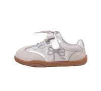 Toddler Sandals Summer Flat Shoes Kids Sandals Summer Slippers Baby Water White Block Heel Bowknot Upper Rubber Sole Pink Summer Autumn Children 4 5 6 7 8 9 10 11 12 (Silver,3.5-4 Years)