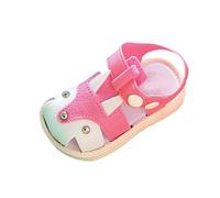 Toddler Sandals With Hook and Loop Strap, Cute Open Toe Walking Shoes for Little Boys Girls Beach Play, Soft Casual Flats for Children Summer Outdoor Garden, Daily Exploring Footwear