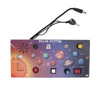 Toddler Sensory Board Solid Wood Solar System Activity Toy with Switch Design