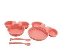 TODDLER SET 4 PCS PP TABLEWARE (PLATE, BOWL AND CUTLES) IN MINNIE MOUSE HEART FULL BOX