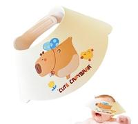 Toddler Shower Cap, Capybara Pattern Baby Head Protector, Splash-Proof, Bathroom Accessories for Protecting Eyes Nose Neck