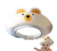 Toddler Shower Capes, Toddler Shower Hat | Cartoon Bear Shape Shampoo for Kids | Adjustable Foldable Shampoo Shampoo Bath Caps to Protect Ear from