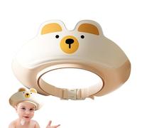 Toddler Shower Caps,Cartoon Bear Shape Shampoo Visor for Kids | Adjustable Foldable Children Shampoo Bathing Caps for Protecting Head Eye Ear