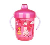 Toddler Sippy Cup - Straw Sippy Cup | Cartoon Animal Sippy Cup with Handles and Straw | Leak-Proof Soft Spout Training Bottle | Spill Proof Trainer Cup Transition Cup for Baby Toddler