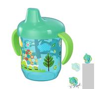 Toddler Sippy Cup - Straw Sippy Cup | Cartoon Animal Sippy Cup with Handles and Straw | Leak-Proof Soft Spout Training Bottle | Spill Proof Trainer Cup Transition Cup for Baby Toddler