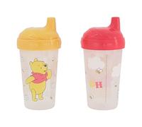 Toddler Sippy Cups for Girls/Boys | 10 Ounce Winnie The Pooh Sippy Cup Pack of Two with Straw and Lid | Durable Blue Leak Proof Travel Water Bottle for Toddlers