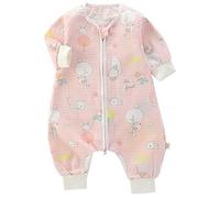 Toddler Sleeping Bag with Feet Baby Sleeping Bag 1 Tog Sleeping Sack with Legs Boy Girl Kids Sleeping Suit with Feet Summer, Pink Forest, 80/Baby Height 65-75cm