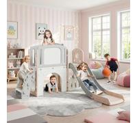 Toddler Slide & Active Climber Playset | Indoor Outdoor Kids Playground Set | Children's Garden Slides with Climbing Frame Stairs | for Toddlers 1-4 Year, Safe Compact Design