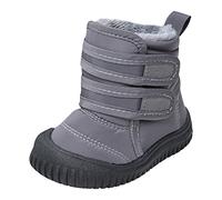 Toddler Snow Boots Waterproof Slip Resistant Outdoor Hook Loop Winter Shoes Girls Boys Outdoor Boots Grey