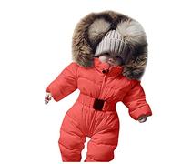 Toddler Snowsuit 2-3 Years - Girls Wear Category Kids' Outerwear Snowsuit Infant Hooded Jumpsuit Warm Coat & Jacket for Girls All-Season Winter Protective Outer Layer (Orange 3-6 Months)