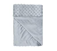 Toddler Soft Baby Dot Minky Blanket - Girls Boys Crib Blankets 30"x40" (Grey)