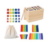 Toddler Sorting Toys,Educational Sensory Matching Games | Wooden Preschool Educational Color Recognition Shape Sorter for Kids Aged 6-18 Months