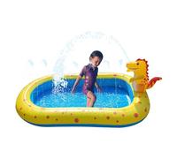 Toddler Splash Pool - Inflatable Dinosaur, Kids Water Pad | Outdoor Sprinkler Toy For Play, Backyard Fun Pool Fr Babies, Children Paddling Water Activity Paad And Funs Fountain