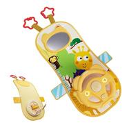 Toddler Steering Wheel Toy - Car Seat Center, Portable Kids Electric Steering Wheel | Early Learning Simulation Toy for toddler, Boys, and Girls, Fun Educational Driving Toy for Travel and Home