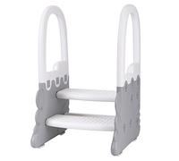 Toddler Step Stool for Bathroom Sink, Ronipic 2 Step Stools for kids, Anti-slip Stool for Kitchen Counter, Potty Training Toilet Stool with Handrail