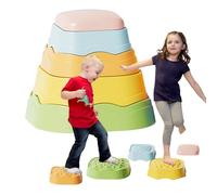 Toddler Stones Non Slip Educational Toys | Interactive Obstacle Course - Levels, Indoor Coordination Difficulty, Jumping