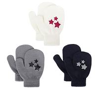 Toddler Stretch Mittens - Toddler Mittens Kids Winter Warm Knitted Magic Mittens Gloves Cute Dinosaur Paw Star Baby Mittens for 1-5 Year Old Boys and Girls