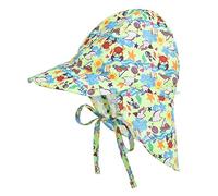 Toddler Summer Beach Sun Protection Hat Wide Brim Sun Hat Girls Boys Swim Hat Legionnaire Flap Cap with Neck Cover Bonnet Beanie Hat Travel Cord Hat Cap for Age 2-5 Years