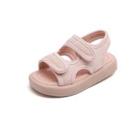 Toddler Summer Mesh Sandals Baby Anti-Slip Open Toe Adjustable Strap Walking Shoes for Little Boys Girls Cute Lightweight Breathable Cool Beach Flats Casual Comfortable (Pink, 5.5 Infant)