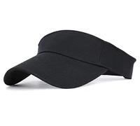 Toddler Sun Visor Girls Age 2-12, Kids Beach Visor Summer UV Protection Sport Cap, Black, 6-12 Years