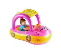 Toddler Swimming Aid for Pool - Swimming Ring - Inflatable Swimming Trainer with Sun Protection in Car Design for and Lake