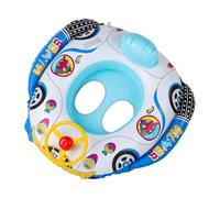 Toddler Swimming Float Car Seat with Steering Wheel and Backrest Inflatable Pool Float Fun Water Toy for Children Ages 1-4 Kids Summer Swim Ring for Pool Beach (Blue)