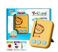 Toddler Talking. Flash Cards, Interactive Recognition Set, Speech Development Tool, Card Reader with 55 Cards for Children, Educational Toy Age 2 to 6, Preschool, 3.86x2.95x0.79 Inches