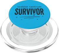 Toddler Tantrum Survivor Funny Parent Distressed Type PopSockets PopGrip for MagSafe