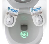 Toddler Target Adjustable Potty Toilet Target with Motion Sensor, Bullseye Illumination, and Nightlight, Precision Training - Ideal for Boys' Potty Training (2 Packs)