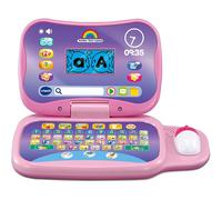 Toddler Tech Laptop, Pink Interactive Educational Computer Toy, 20 Games for Pre-School Children, Learn Alphabet, Letters, Shapes, Numbers, Music &