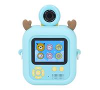 Toddler Thermal Print Digital Camera, 48MP Kids Print Camera 2.4 Inch Screen Anti Lost Lanyard Multiple Filter for Travel (Yellow)