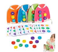 Toddler Threading Toys - Wooden Clothes Lacing Toys For Kids Ages 3-5, M-ontessori Toy Fine Motor Skill Threading Game, For Preschool Early Development And Education, Toddler Resources