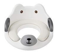 MASS DYNAMIC Toddler Toilet Seat - White Training Seat for Boys & Girls - Non-Slip Child Toilet Trainer with Handles, Backrest & Splash Guard - Padded Cushion - Suitable for Ages 1-7