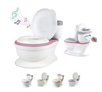 Toddler Toilet Seat with Sound for Potty Training - Baby & Kids Toilet Seat - Comfortable Potty Training Toilet Seat - with Flush Sound and Music - Easy to Empty with Removable Pot for Boys and Girls