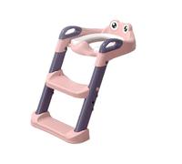 Toddler Toilet Seat with Steps - Step Potty Training Seat Potty Stairs - Step up Potty Seat, Non-Slip Potty Training Step Stool with Handles for Travel