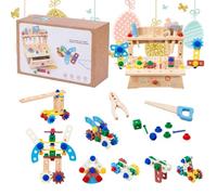 Toddler Tool Set - Children Nut Bolts Tool Set Toys | Learning Construction Games for Kids Preschoolers Boys Girls Homeschool Classroom Playroom Travel Backyard Holiday