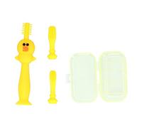 Toddler Toothbrush, Cartoon Toothbrush Child Toothbrush Eco-Friendly Kids Toothbrush Silicone for 10 Months Old Children for 6-12 Months Toddler