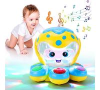 Toddler Toy Baby Toys 6 Months Plus, Sensory Toys for Baby Toys 6 to 12 Months, Octopus Light Up Toys with Music for Learning Fine Motor Skills, Crawling Toys for 1 2 3 4 Year Old Boy Girl Gifts