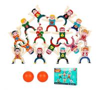 Toddler Toys 1 2 Year Old, Stacking Toys,16pcs Wooden Little Man Building Blocks Preschool Learning Toddler Toy Gifts Math Puzzle Games Stacking Toy Pre-school Learning Game (Colorful)