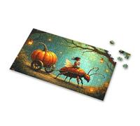 Toddler Toys A Fairy Rides A Giant Insect Pulling A Pumpkin Cart In A Mystical Forest Picture Puzzle Easter Gifts Gift For 4 Year Old Boy(300PCS)