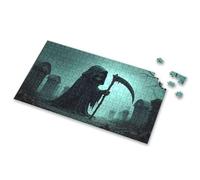 Toddler Toys A Skeletal Figure In A Hooded Cloak Holds A Scythe Picture Puzzle Easter Gifts Gift For 4 Year Old Boy(300PCS)