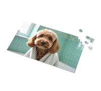 Toddler Toys Adorable Dog Drying Off With A Towel Picture Puzzle Toys For Ages 8-13 Toddlers Toys(300PCS)