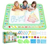 Toddler Toys for 2 3 4 5 Year Old Boys Girls,Water Doodle Mat Drawing Mat with 6 Magic Pens & 1 Storage Bag,Toys for Infant Kids Christmas Birthday Gifts Present Early Education