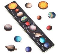 Toddler Toys for 3-4-5-6-Year-Old Boys Girls, Space Montessori Wooden Puzzles Kids Games Age 3+ Gifts Solar System for Kids Learning Educational Toys for 4 5 6 7 Years Girls Birthday Presents