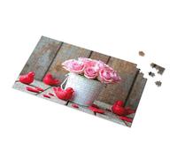 Toddler Toys Romantic Pink Roses And Red Birds Picture Puzzle Puzzles For Kids Ages 4-6 Toys For Ages 2-4(1000PCS)